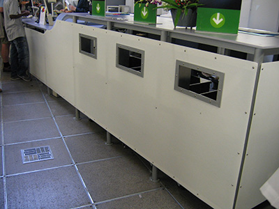 Flat panel counter cover
